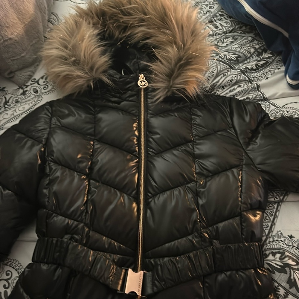 Brand New with Tags Michael Kors Big Girls Black Winter Coat Size 16